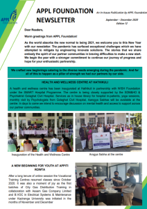 Read more about the article Newsletter September – December 2020