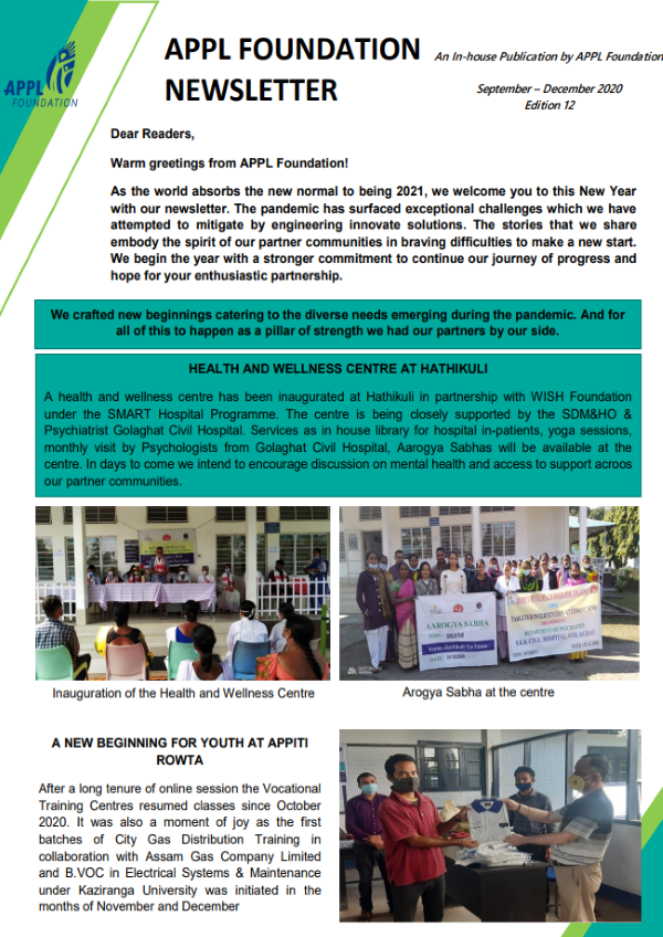 Read more about the article Newsletter September – December 2020